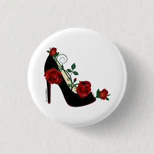 1/4 Inch Button - Stiletto Rose