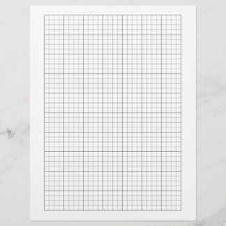 1/4 inch grafisch papier (4 vierkanten per inch) - briefhoofd