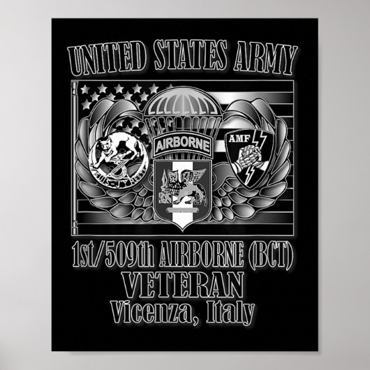 1_509th Airborne (bct) Veteraan (voorontwerp) Poster (Voorkant)