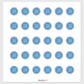 1.5" Bedrijf Logo Vinyl Sticker Sjabloon, 30 telle (Vel)