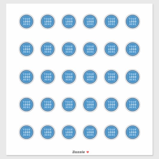 1.5" Bedrijf Logo Vinyl Sticker Sjabloon, 30 telle (Vel)