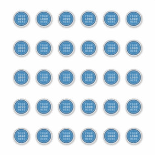 1,5" bedrijfslogo vinyl sticker sjabloon, 30 stuks