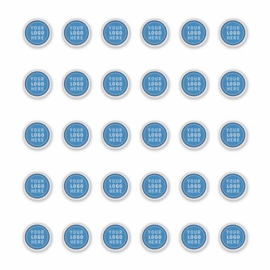 1.5" Company Logo Vinyl Sticker Template, 30 Count (Voorkant)