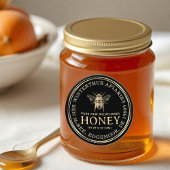 1.5" Gouden  Bee Waterdichte Vinyl Honing Label