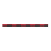 1.5" Grosgrain lint Red Buffalo Plaid Beer Zwart (Voorkant)