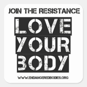 1,5" hou van je lichaam Sticker