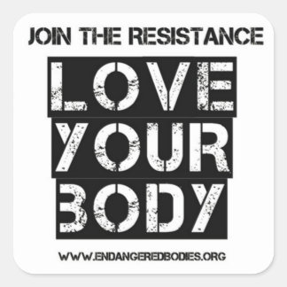 1,5" hou van je lichaam Sticker