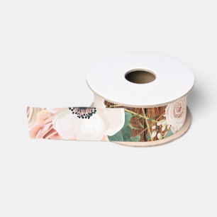 1,5-inch aardkorrelribbon Geometric Garden Roos Ba Grosgrain Lint