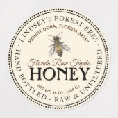 1,5-inch  bijenwaterdicht etiket voor vinylhoning labels (Design 2)