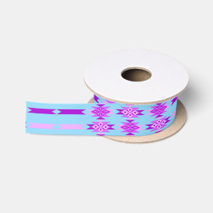 1.5 Inch Desert Diamonds op Blauw Satijnen Lint