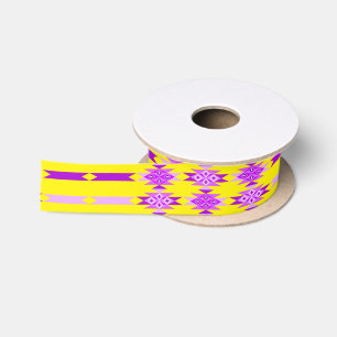 1.5 Inch Desert Diamonds op Geel Satijnen Lint