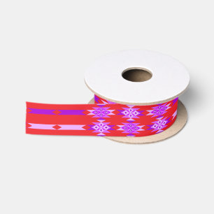 1.5 Inch Desert Diamonds op Rood Satijnen Lint