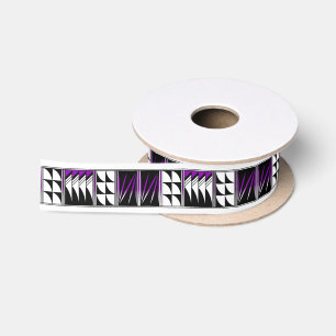 1.5 Inch Gezegende Veren in Paarse Satijnen Lint