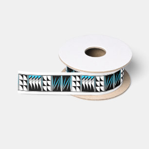 1,5 inch gezegende veren in turquoise satijnen lint