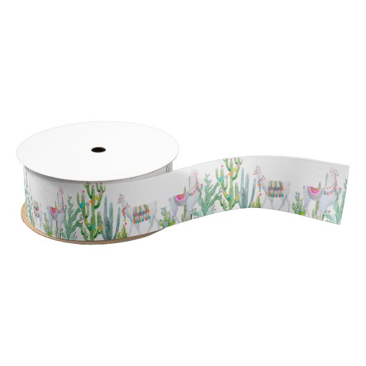 1,5-inch Grosgrain lint Boho Llama Bohemian Cacti (Spoel)