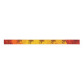 1,5-inch Grosgrain Ribbon African Safari Giraffe S Lint (Voorkant)