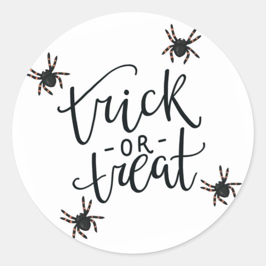 1.5 inch Happy Halloween Spinnen sticker (Voorkant)