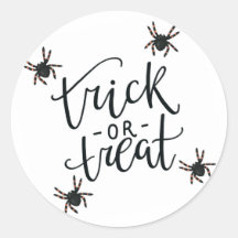 1.5 inch Happy Halloween Spinnen sticker