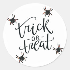 1.5 inch Happy Halloween Spinnen sticker