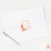 1,5-inch Oranje, witte Sticker voor tropische brui (Envelop)
