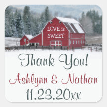 1,5-inch Rode Barn in het winterhuwelijk..