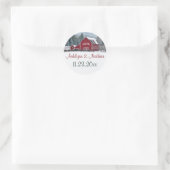 1,5-inch rode schuur in de Sticker van de winterwe (Tas)