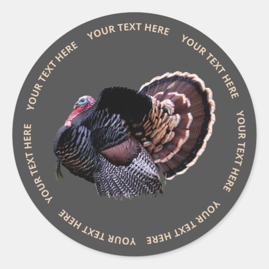 1,5-inch ronde Wilde Sticker Turkije (Voorkant)