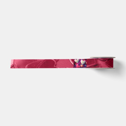 1,5 inch satijnen lint bloemblaadje print (Voorkant)