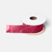 1,5 inch satijnen lint bloemblaadje print (Spoel)