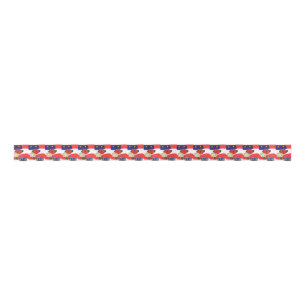 1,5-inch Satin Ribbon Roll-U.S.A. Red/White & Blue Satijnen Lint