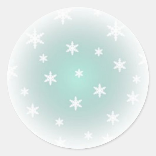 1,5 INCH. SNEEUWVLOK STICKER (Voorkant)