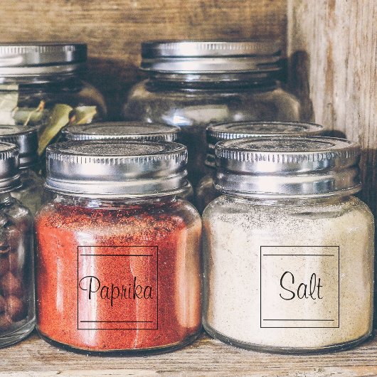 1,5 inch vierkante transparante pantry keukenlabel sticker