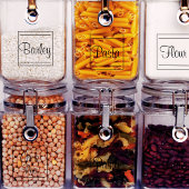 1,5 inch vierkante transparante pantry keukenlabel sticker