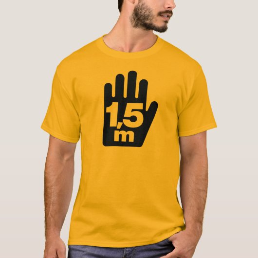 "1,5 m" Social Distancing T-Shirt - GROTE GRAPHIC (Voorkant)