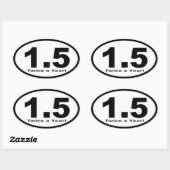 1,5 mijl twee keer per jaar! Sticker (Vel)