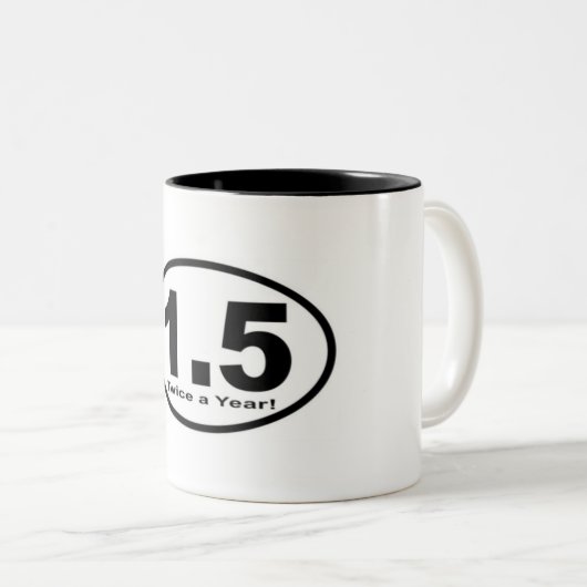 1,5 miljoen tweemaal per jaar! Mok (Voorkant rechts)