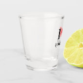 1.5 oz Shot Glass - Custom I hart (jouw tekst) Glas (Links)
