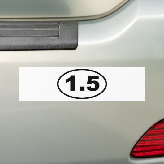 1,5-polige Bumpersticker (Op auto)