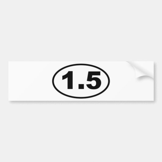 1,5-polige Bumpersticker (Voorkant)
