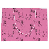 1-5 Schnauzer Lijn Kunstpatroon 001 Roze Groot Cadeauzakje (Achterkant)