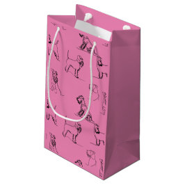 1-5 Schnauzer Lijn Kunstpatroon 001 Roze Klein Cadeauzakje