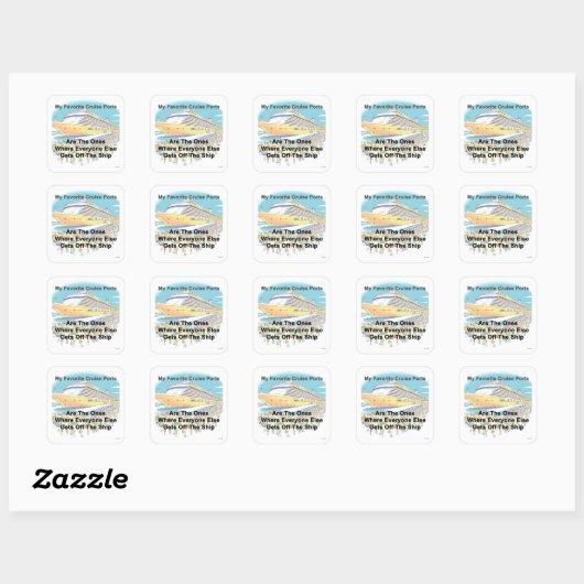 1,5" STICKERS - Mijn favoriete cruisehavens (Vel)