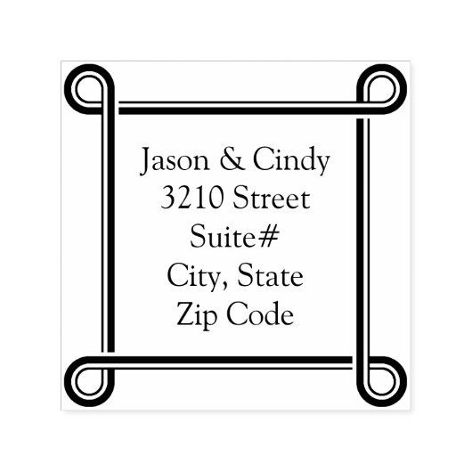 1.5 Vierkante Zelf Inking Stamp Koppel Terugkeerad Zelfinktende Stempel (Design)