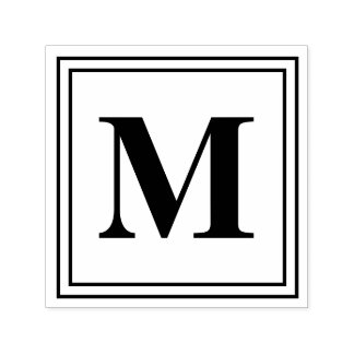 1,5"x1,5" monogram zelfinktende stempel