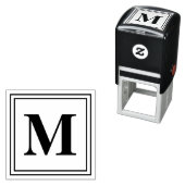 1,5 x 1,5-inch monogram zelfinktende stempel (In situ)