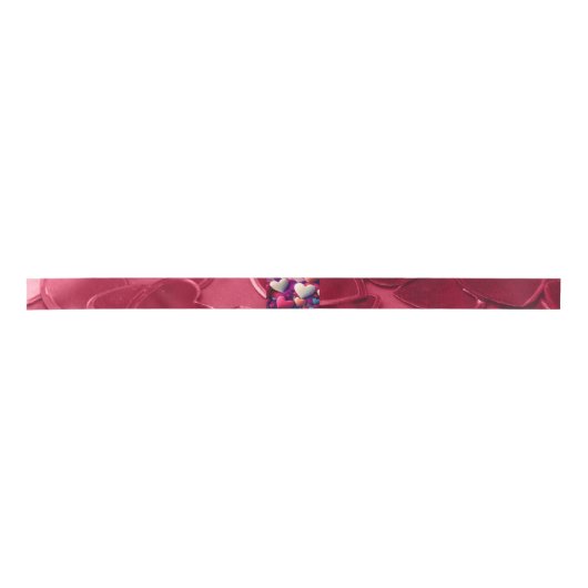 1.5in satin Ribbon flower petal print Satijnen Lint (Voorkant)