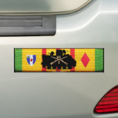1/61st Inf Track & Insignia on VSM Ribbon Bumpersticker (Op auto)
