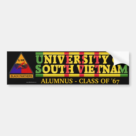 1/69e kamer - U van Zuid-Vietnam Alumnus Sticker (Voorkant)