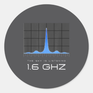 1.6 Ghz Signaal Onverklaarde Energie Data Mysterie Ronde Sticker