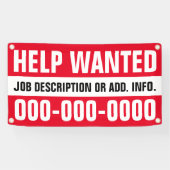 1,6 x 3' Help Gezochte banner (Horizontaal)